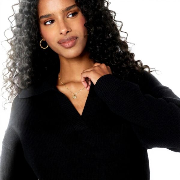 Polo Donna Amazon Essentials Cotone Scollo a V Rilassato