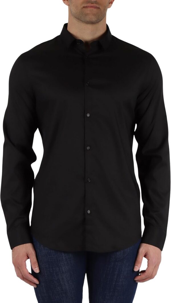 Camicia Armani Exchange Uomo Slim Fit Ultra Stretch Nero-0