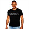 T-shirt Armani Exchange Uomo Slim Fit Cotone Nero Bianco Blu