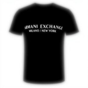 T-shirt Armani Exchange Uomo Slim Fit Cotone Nero Bianco Blu