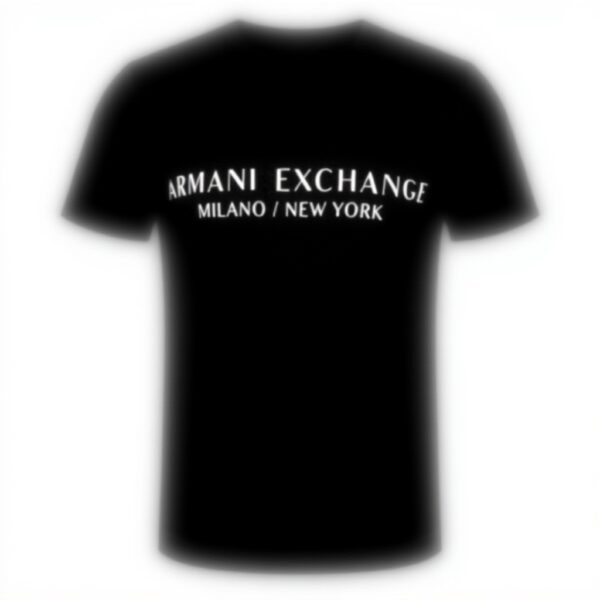 T-shirt Armani Exchange Uomo Slim Fit Cotone Nero Bianco Blu