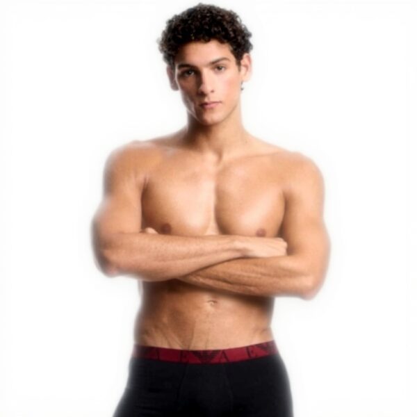 Boxer aderenti Emporio Armani Uomo Nero Cotone Stretch