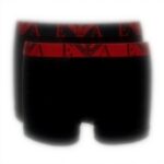 Boxer aderenti Emporio Armani Uomo Nero Cotone Stretch