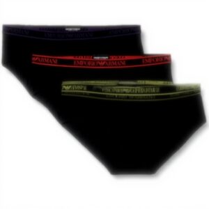 Slip Uomo Emporio Armani 3 Pezzi Cotone Elasticizzato Logo