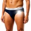 Emporio Armani Slip Uomo Cotone Puro 2 Pezzi Grigio Blu