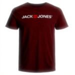 T-shirt Uomo Jack amp Jones Logo Cotone Rosso Nero Grigio