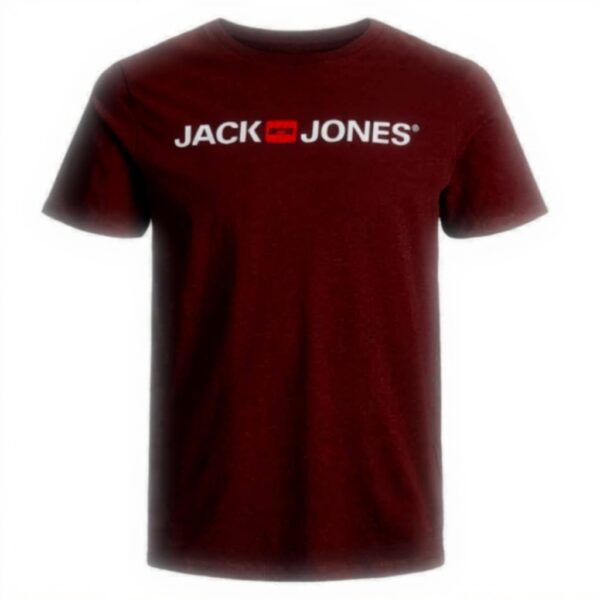 T-shirt Uomo Jack amp Jones Logo Cotone Rosso Nero Grigio