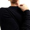 Maglione JACK amp JONES Uomo Nero Comodo Cotone Viscosa