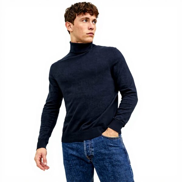 Maglione uomo JACK amp JONES collo alto misto cotone classico