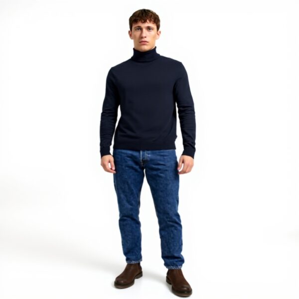 Maglione uomo JACK amp JONES collo alto misto cotone classico
