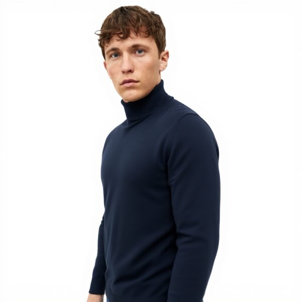 Maglione uomo JACK amp JONES collo alto misto cotone classico
