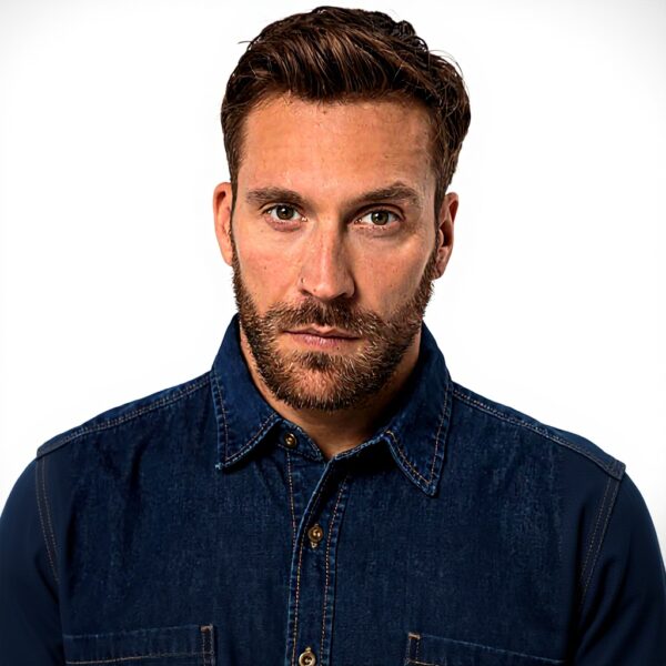 Camicia Jeans JP 1880 Vestibilità Moderna Collo Button-Down