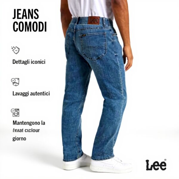 Lee Luke Jeans Uomo Taglio Dritto Blu Brady Cotone