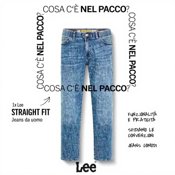Lee Luke Jeans Uomo Taglio Dritto Blu Brady Cotone
