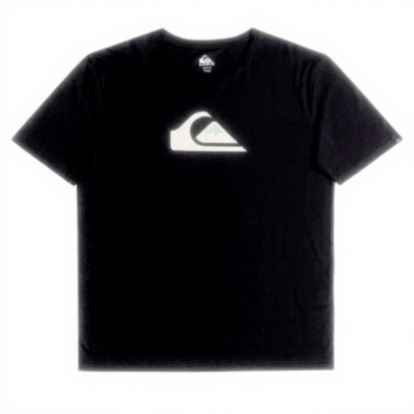 T-Shirt Uomo Quiksilver Logo Cotone Sportivo Nero