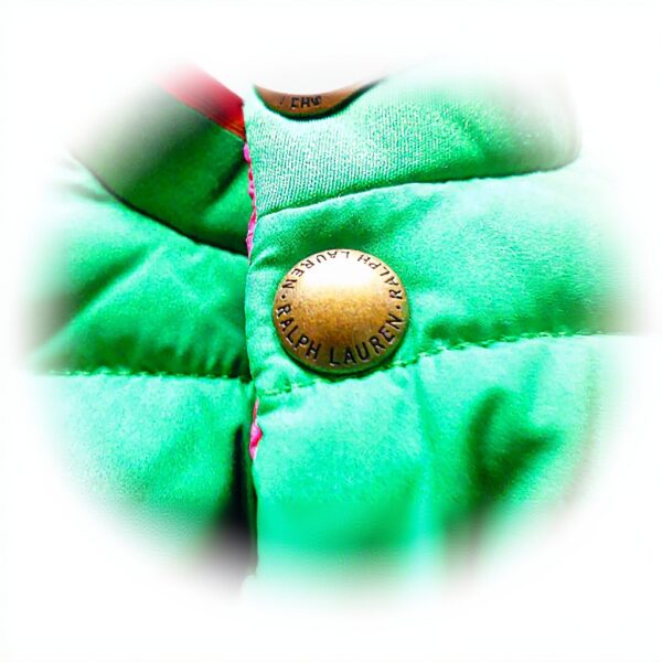 Gilet Ralph Lauren ragazza Rosa Verde piumino smanicato