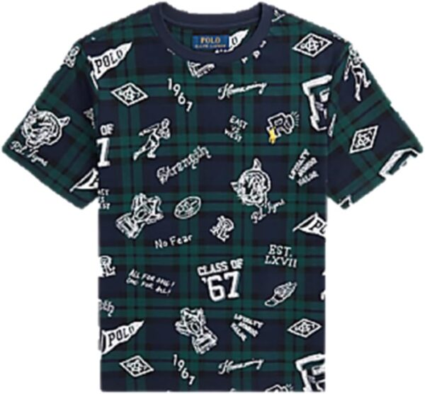 Pigiama Ralph Lauren pile scozzese bambini set maglia-1