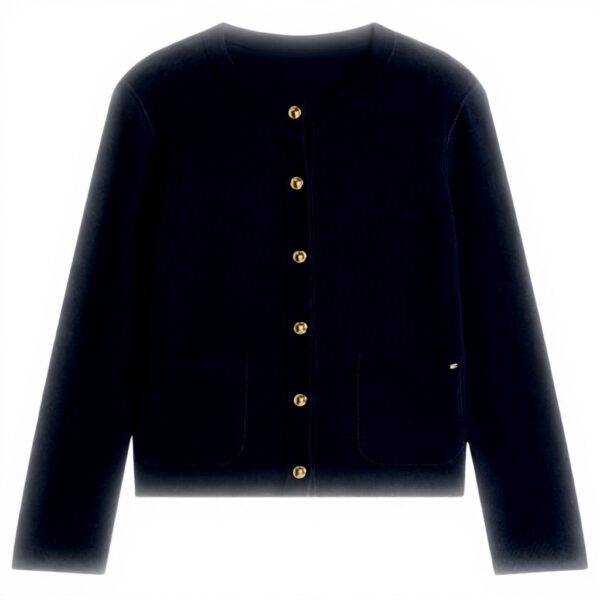 Cardigan Donna Tommy Hilfiger Reversibile Maglia Cotone Bio