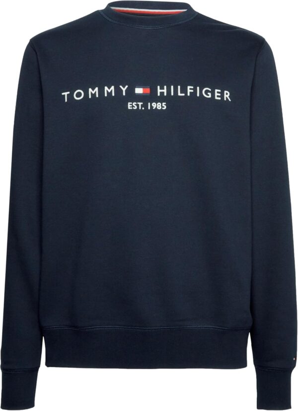 Felpa Tommy Hilfiger Uomo Logo senza Cappuccio Cotone-4
