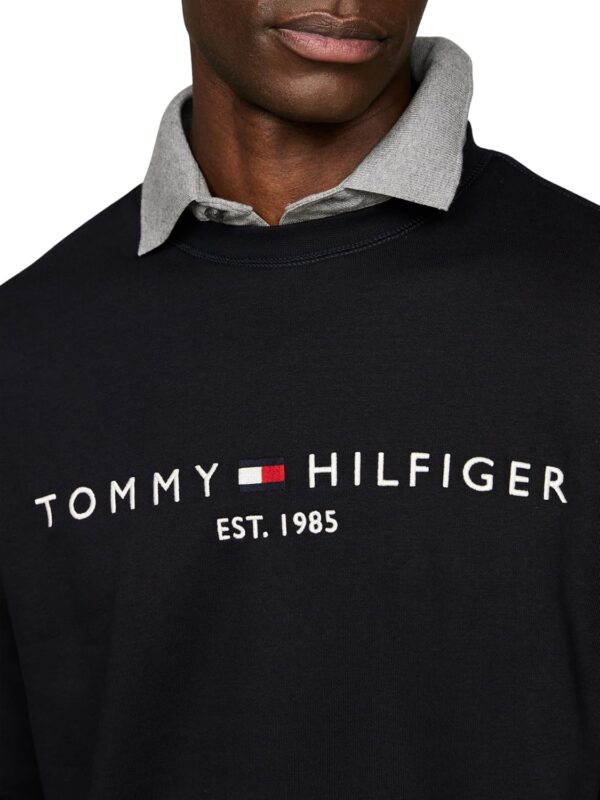 Felpa Tommy Hilfiger Uomo Logo senza Cappuccio Cotone-3