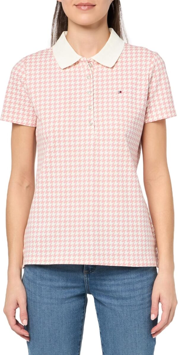Tommy Hilfiger Polo Donna J3LHR257 Stampa Pied de Poule-0