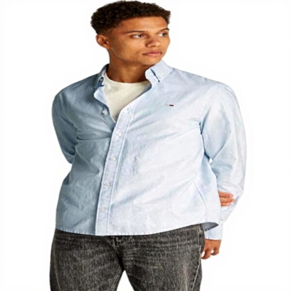 Camicia Tommy Jeans Oxford Uomo Collo Button Down Cotone