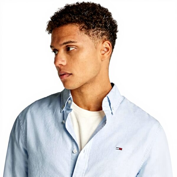 Camicia Tommy Jeans Oxford Uomo Collo Button Down Cotone