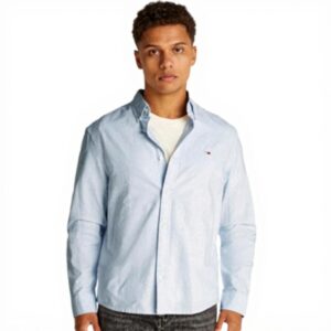 Camicia Tommy Jeans Oxford Uomo Collo Button Down Cotone