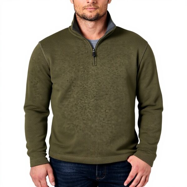 Maglione Wrangler pile uomo maniche lunghe zip quarto