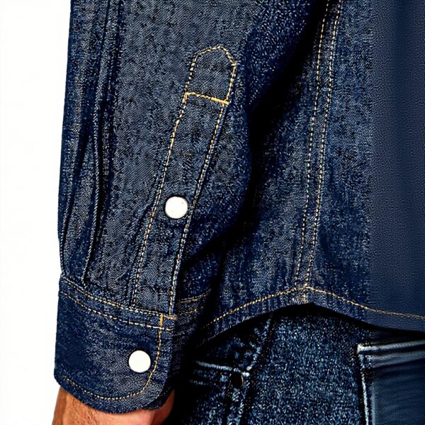 Wrangler Uomo Ls Western Denim Shirt Straight, Blu (Dark Stone), M